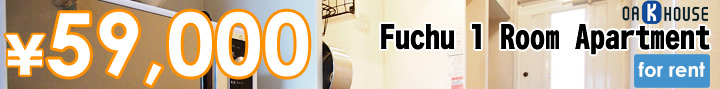 Private apartment is available with 59000 yen!